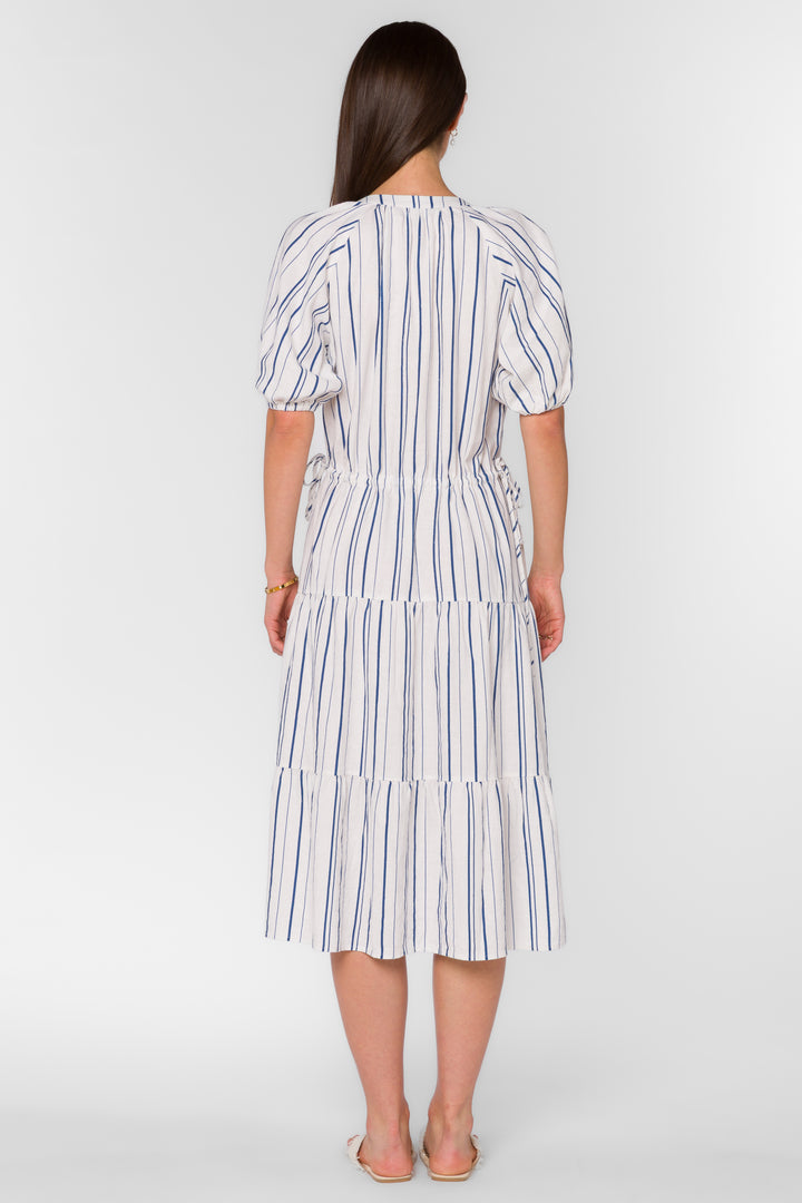 Cassie Blue Stripe Dress - Dresses - Velvet Heart Clothing