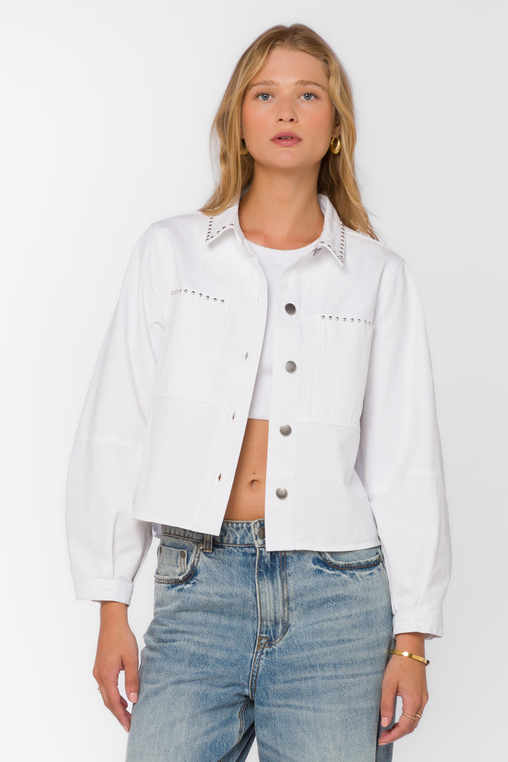 Cathy Optic White Jacket - Jackets & Outerwear - Velvet Heart Clothing