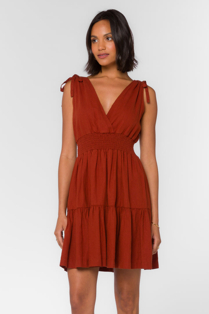 Charla Henna Brown Dress