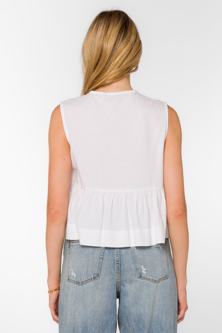 Claire Optic White Top - Tops - Velvet Heart Clothing