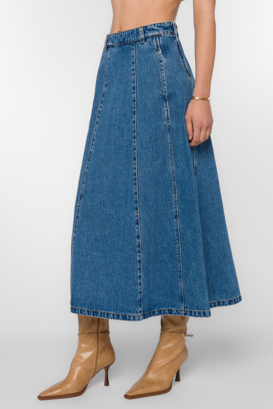 Dallas Blue Skirt - Bottoms - Velvet Heart Clothing