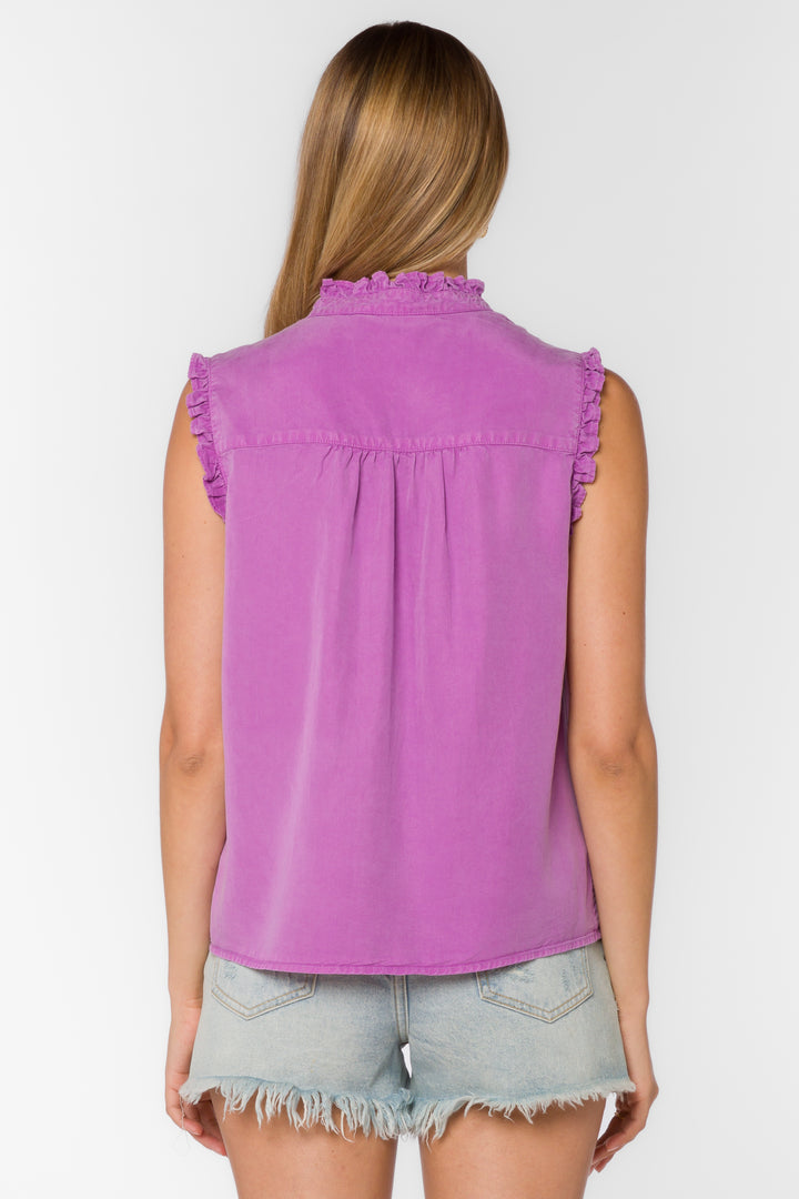 Dana Lavender Bloom Shirt - Tops - Velvet Heart Clothing