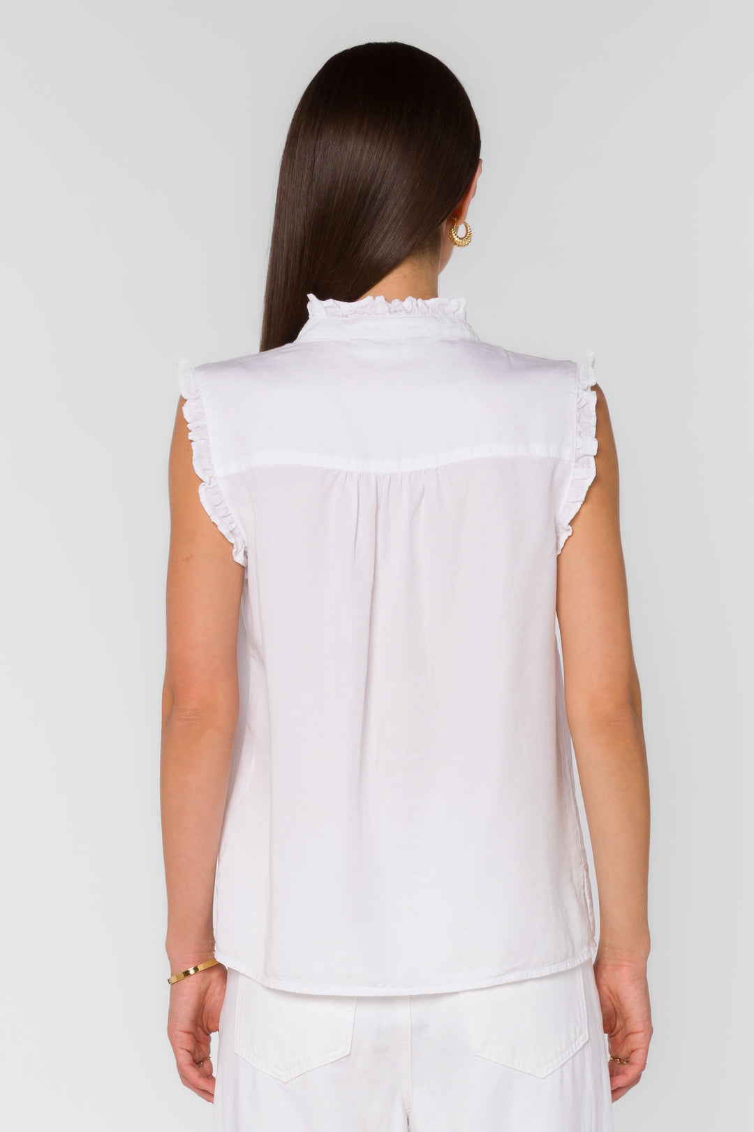 Dana Optic White Shirt - Tops - Velvet Heart Clothing