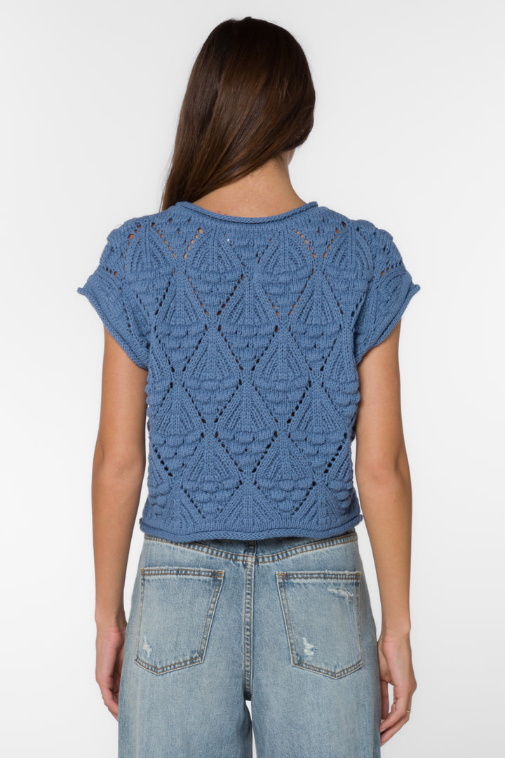 Darlita Dusk Blue Sweater - Tops - Velvet Heart Clothing