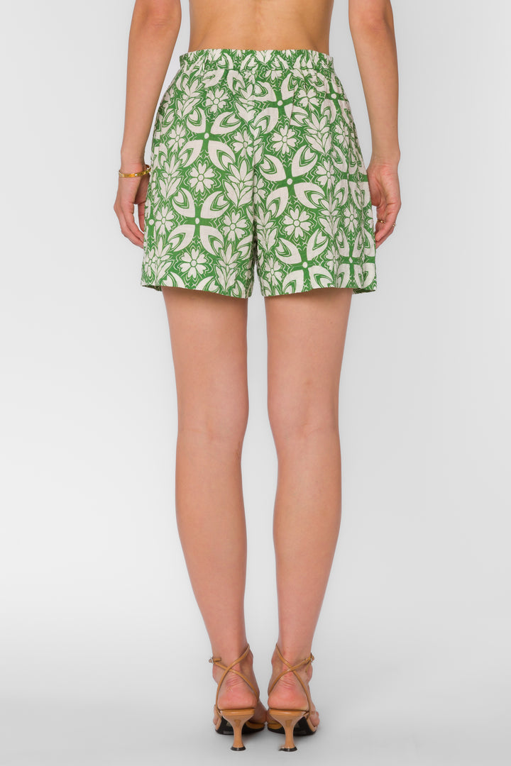 Donald Green Geo Shorts - Shorts - Velvet Heart Clothing