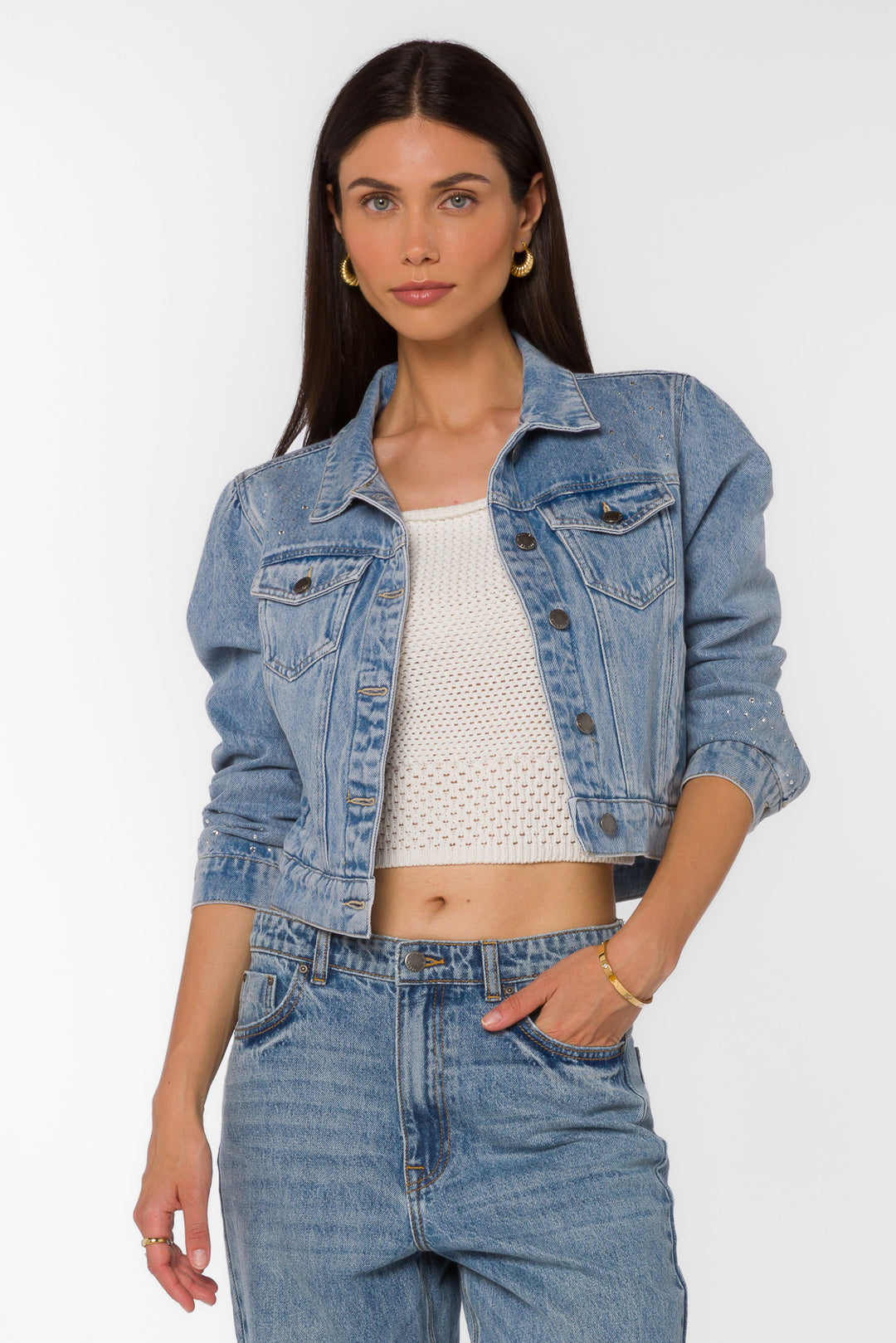 Dream Retro Blue Jacket - Jackets & Outerwear - Velvet Heart Clothing