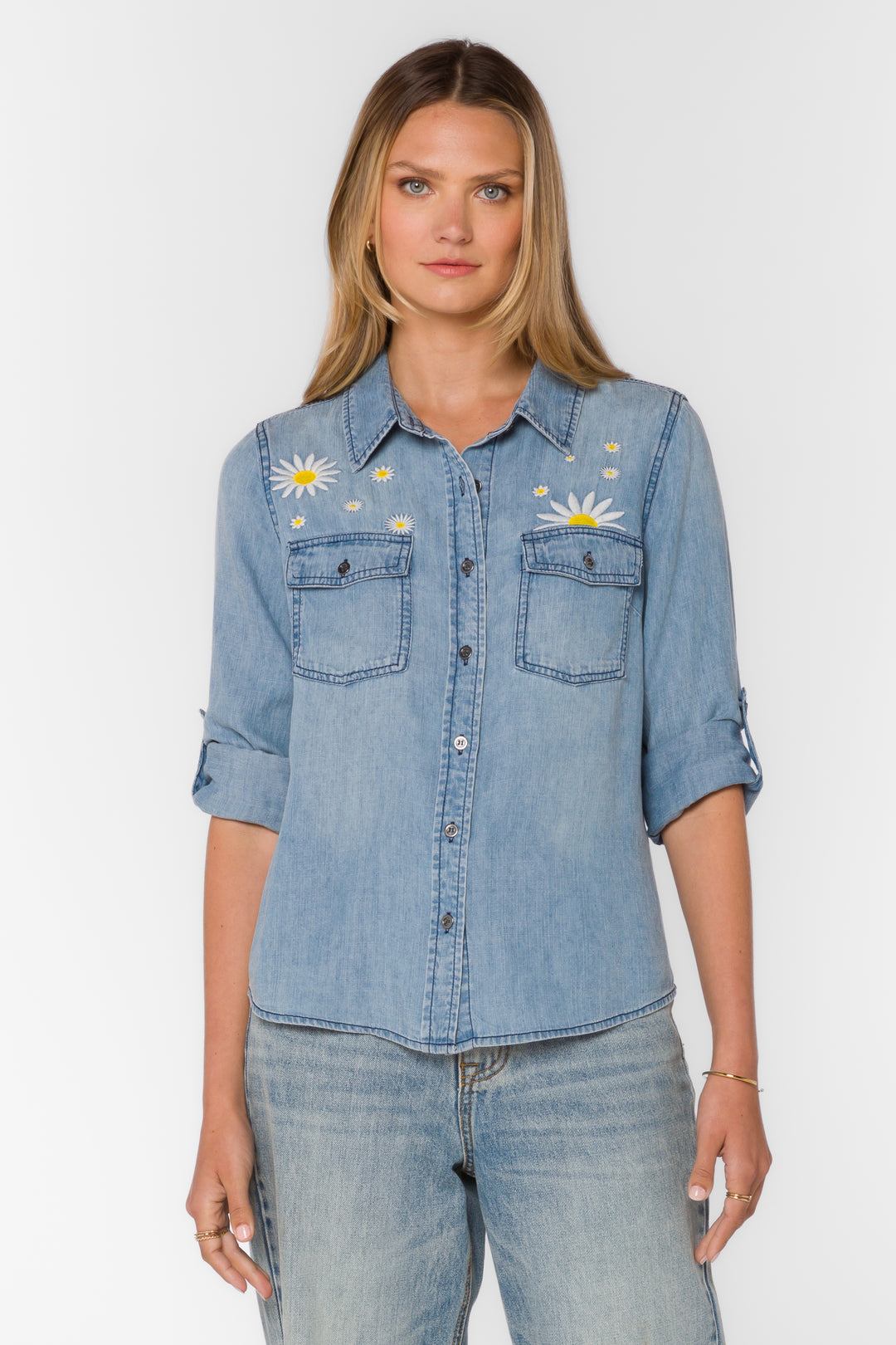 Easton Cowboy Blue Shirt - Tops - Velvet Heart Clothing