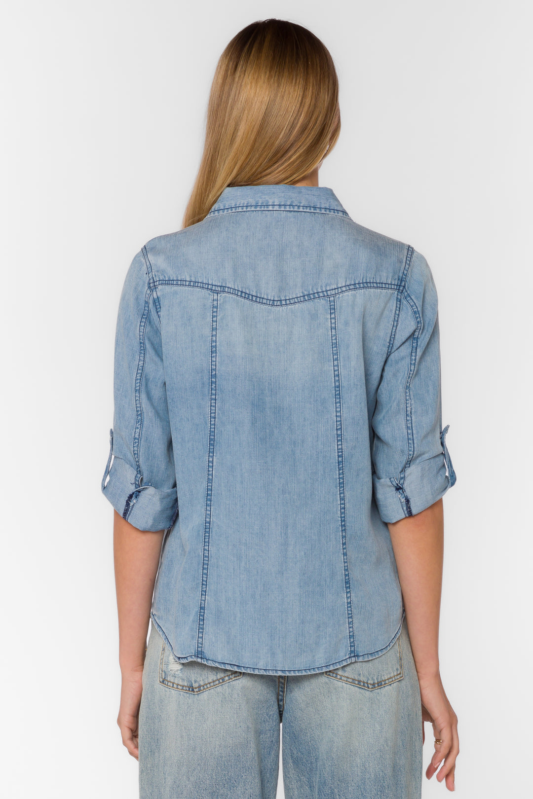 Easton Cowboy Blue Shirt - Tops - Velvet Heart Clothing