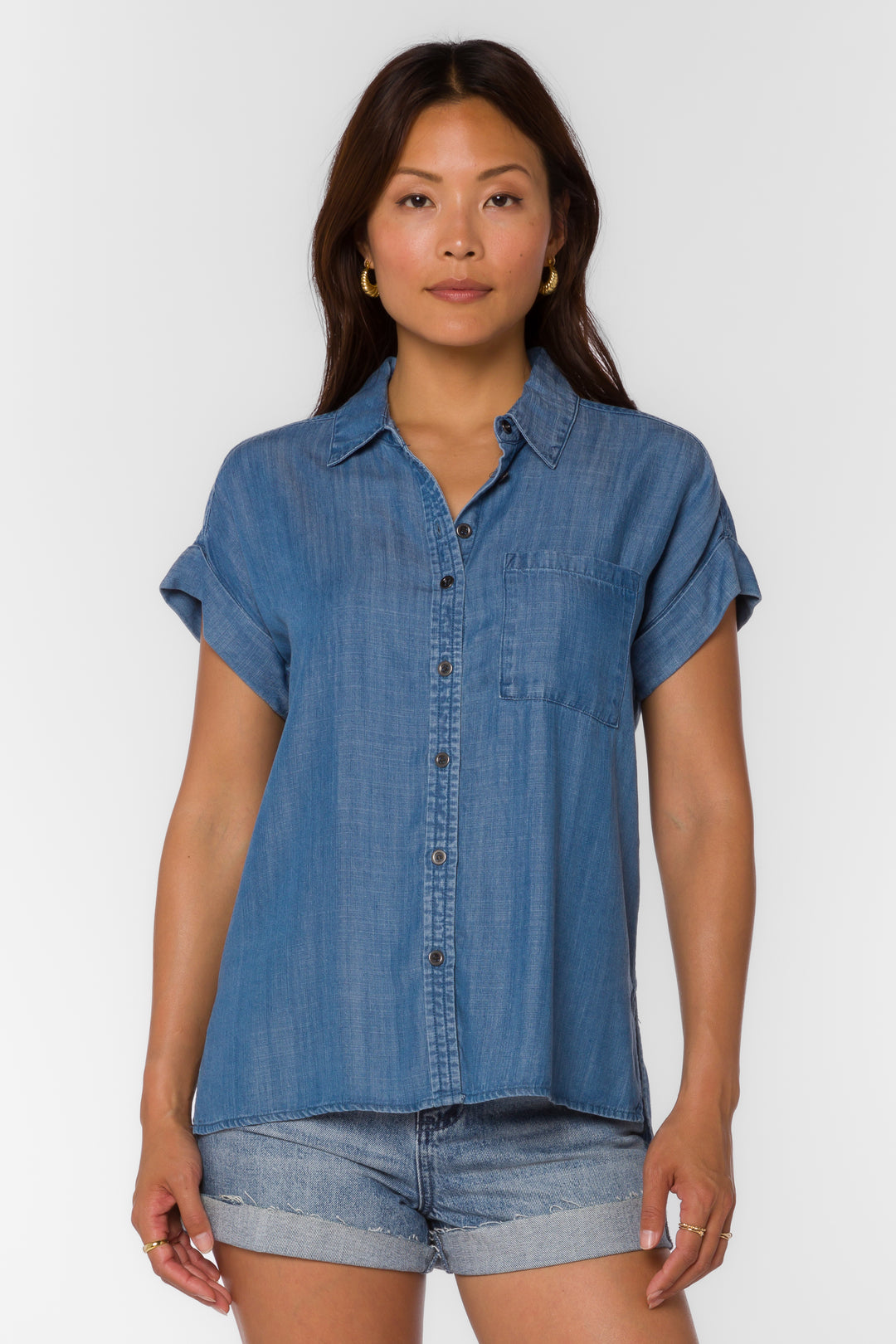 Edison Venice Sky Shirt - Tops - Velvet Heart Clothing