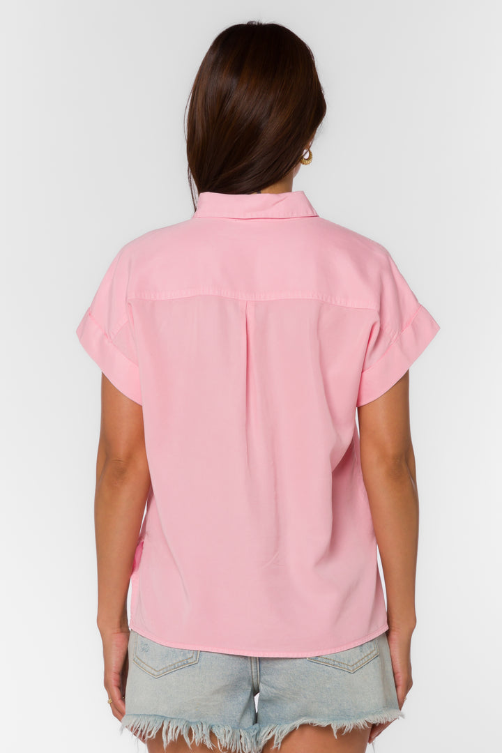 Edison Candy Pink Shirt - Tops - Velvet Heart Clothing