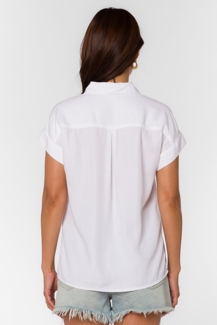 Edison Optic White Shirt - Tops - Velvet Heart Clothing