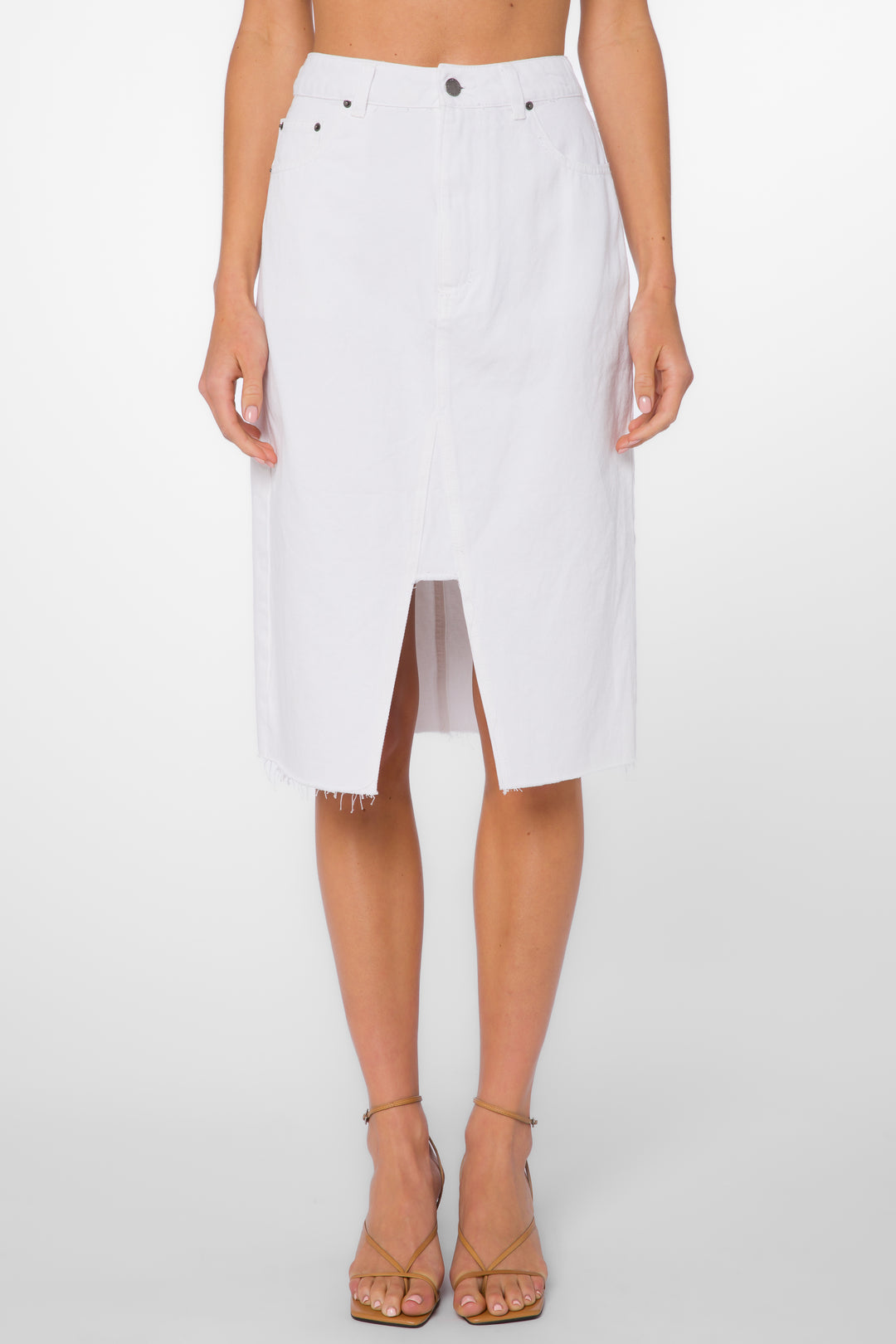 Effie Optic White Skirt - Bottoms - Velvet Heart Clothing