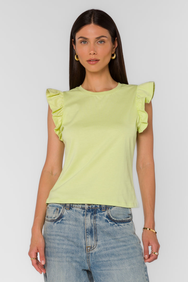 Fabiola Lime Tee - Tops - Velvet Heart Clothing