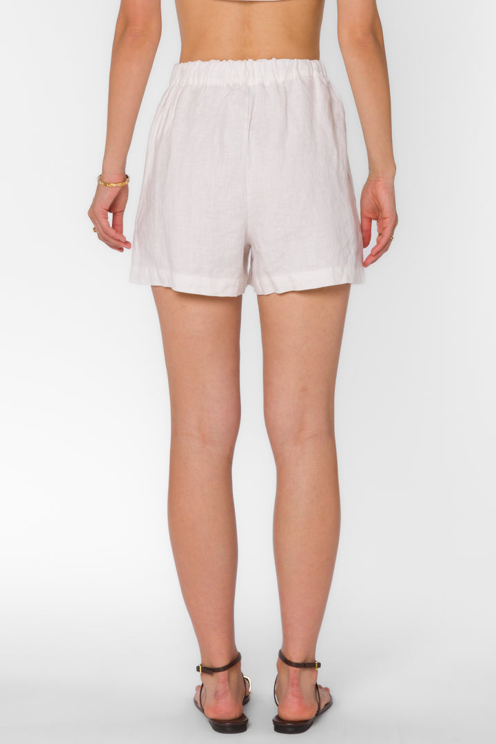 Fedra Optic White Shorts - Shorts - Velvet Heart Clothing