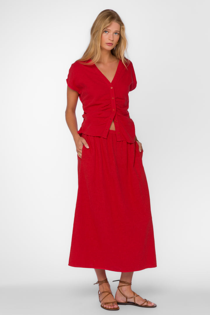 Filona Saucy Red Skirt