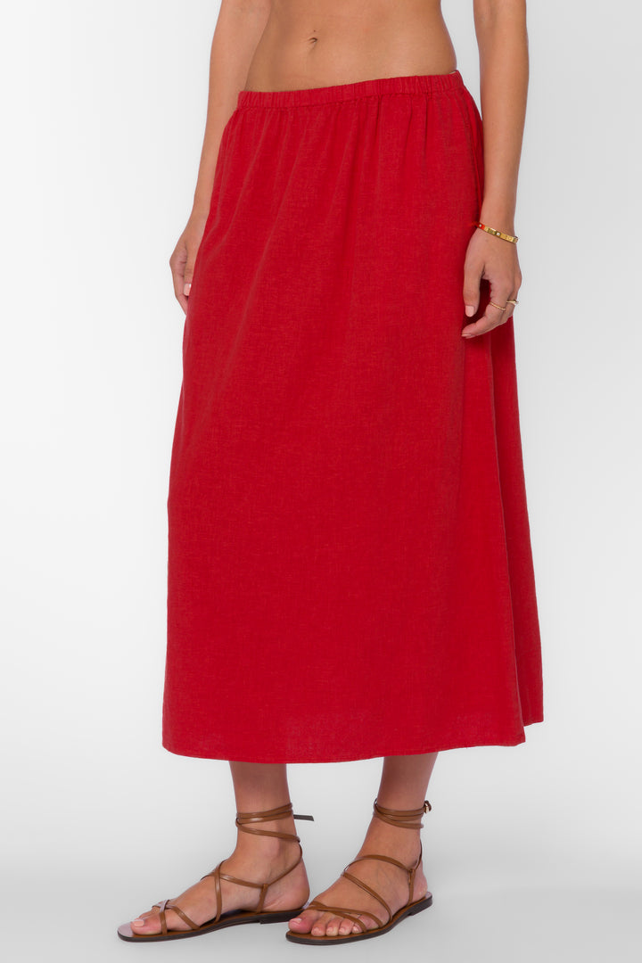 Filona Saucy Red Skirt