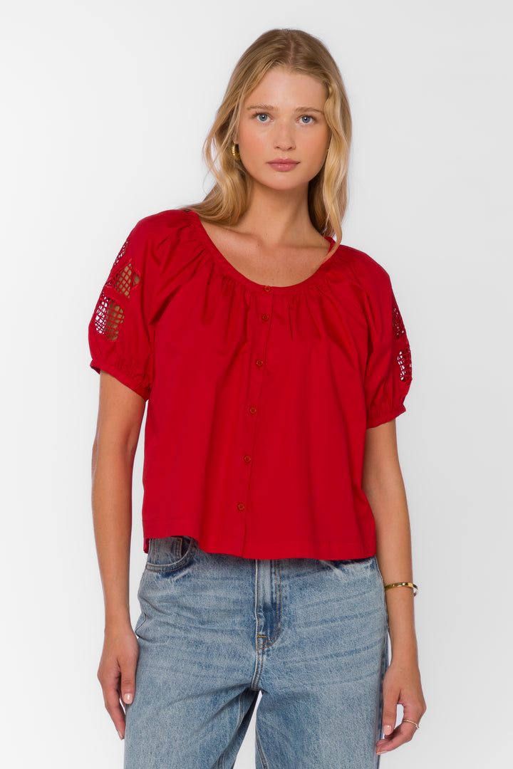 Flora Saucy Red Top