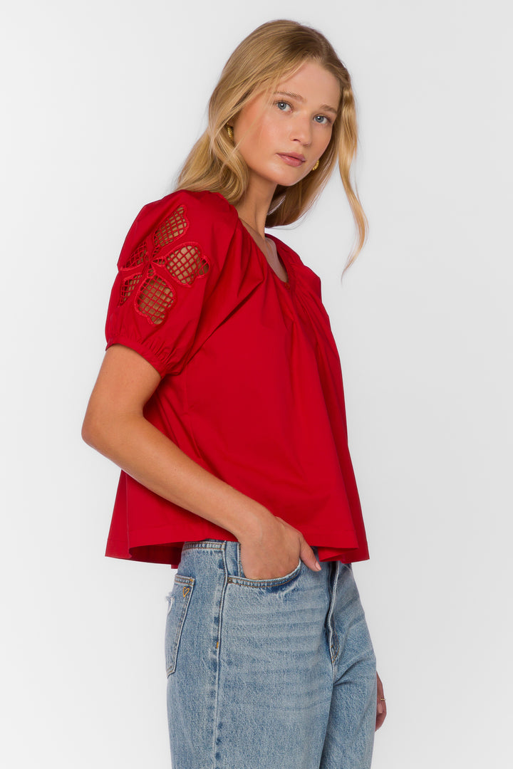 Flora Saucy Red Top