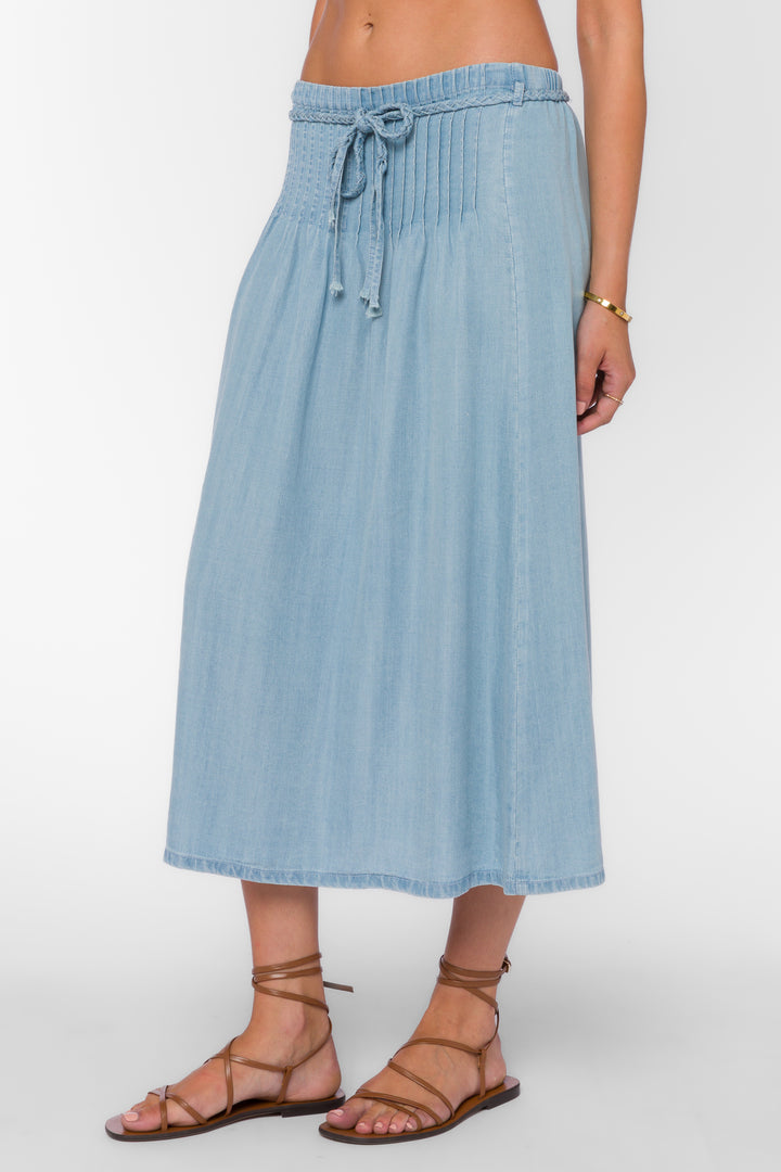 Francesca Classic Indigo Skirt - Bottoms - Velvet Heart Clothing