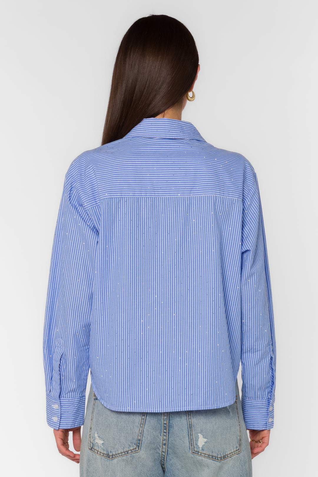 Frazer Blue Stripe Shirt - Tops - Velvet Heart Clothing