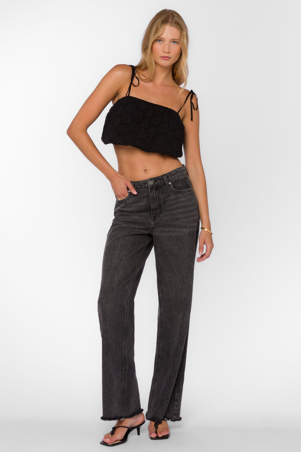 Jasenia Black Top - Tops - Velvet Heart Clothing