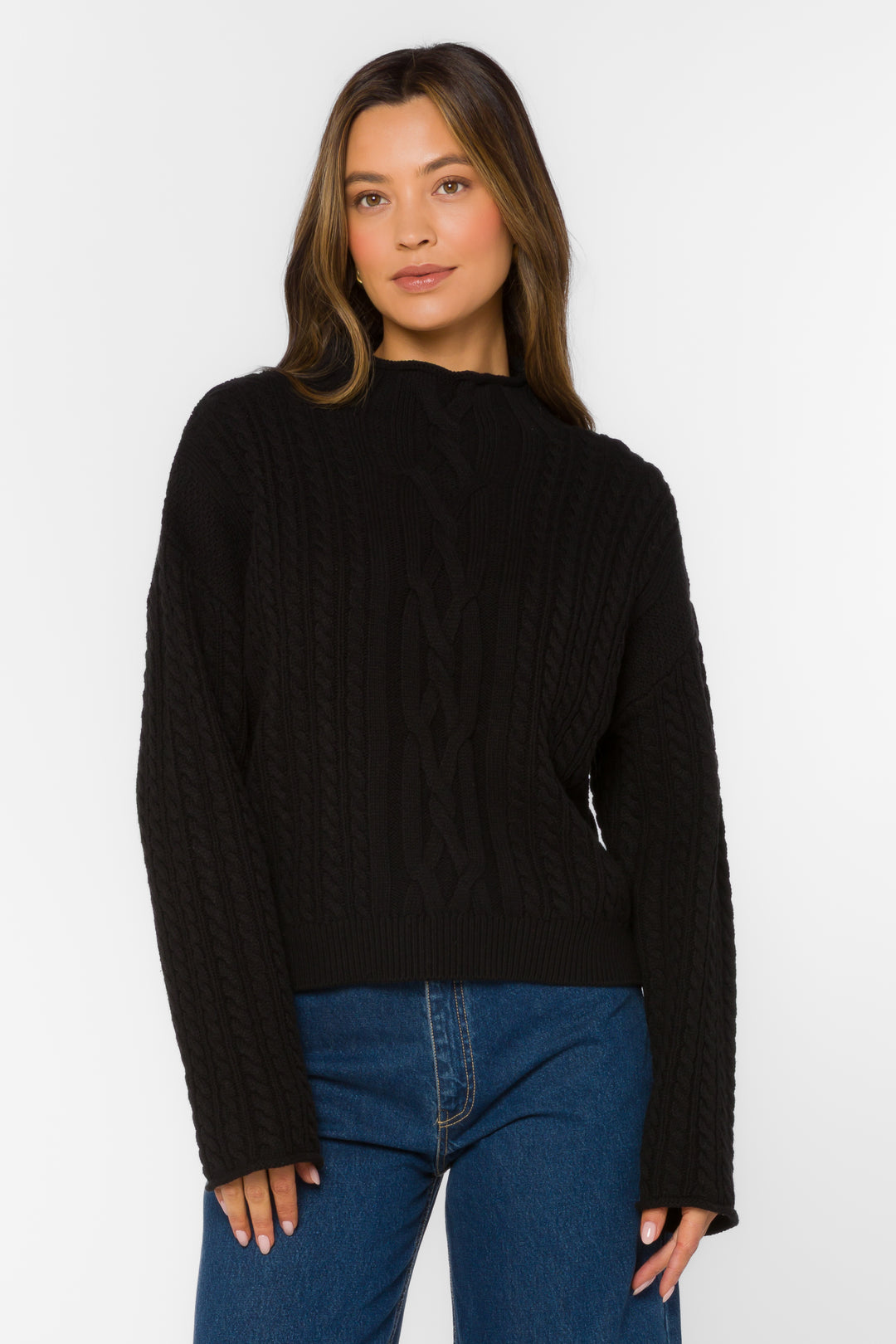 Jennevie Black Sweater - Sweaters - Velvet Heart Clothing