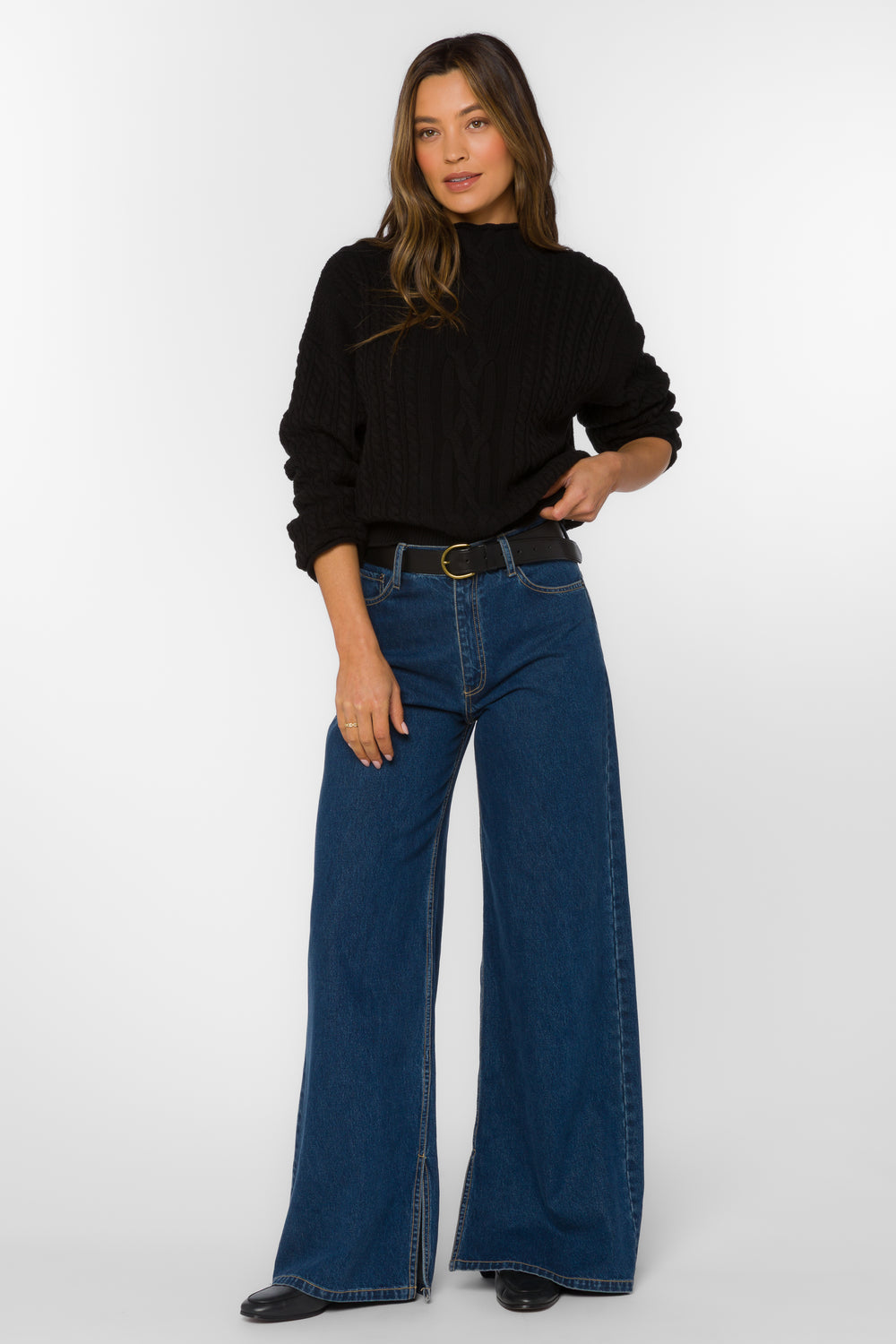 Jennevie Black Sweater - Sweaters - Velvet Heart Clothing
