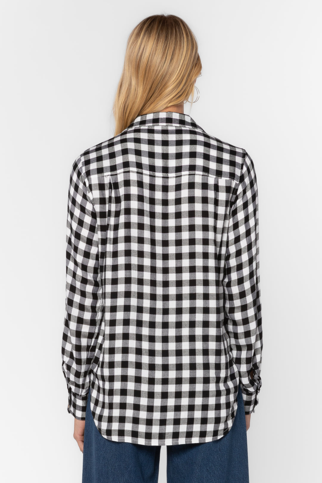 Kacia Black Gingham Shirt - Tops - Velvet Heart Clothing