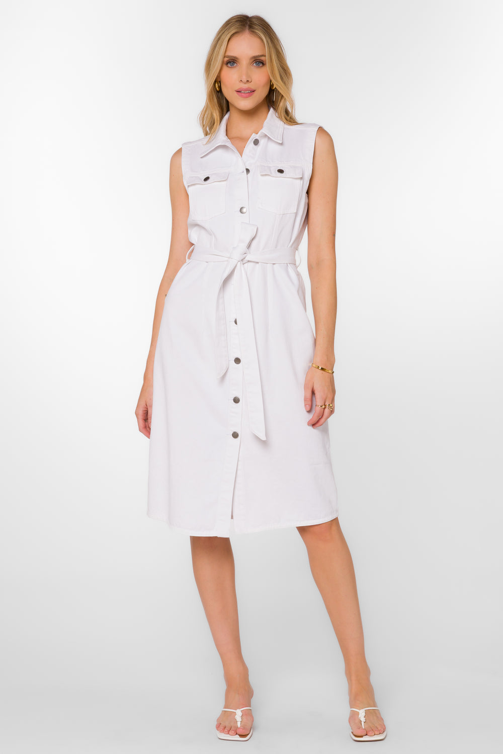 Karsyn Optic White Dress - Dresses - Velvet Heart Clothing