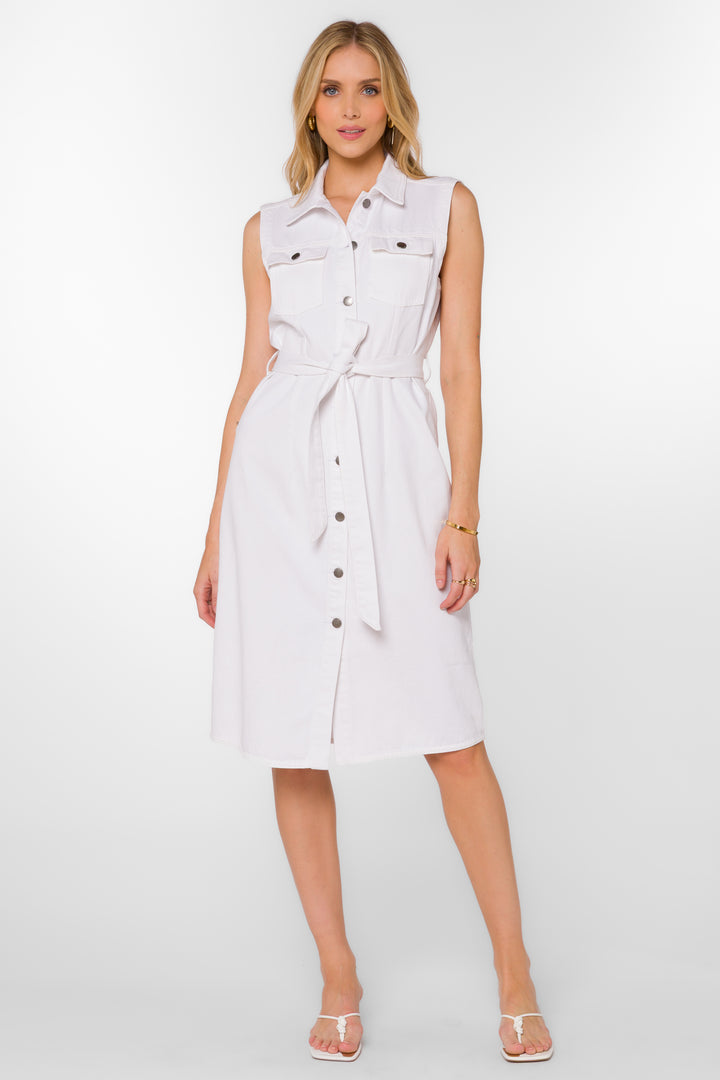 Karsyn Optic White Dress - Dresses - Velvet Heart Clothing