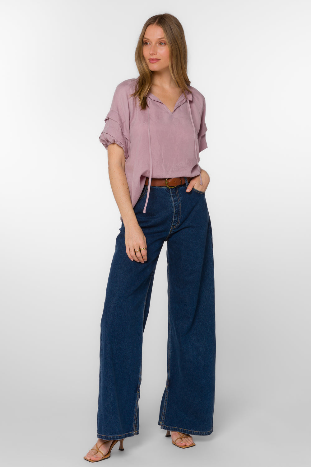 Kenna Dusty Rose Top - Tops - Velvet Heart Clothing