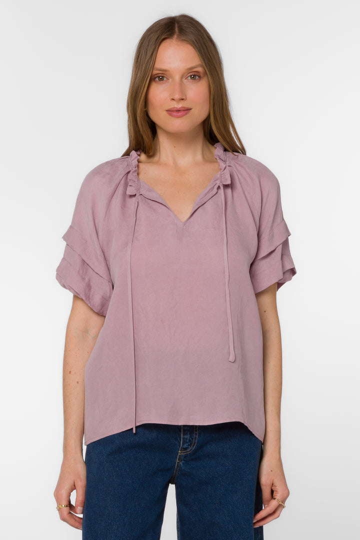 Kenna Dusty Rose Top - Tops - Velvet Heart Clothing