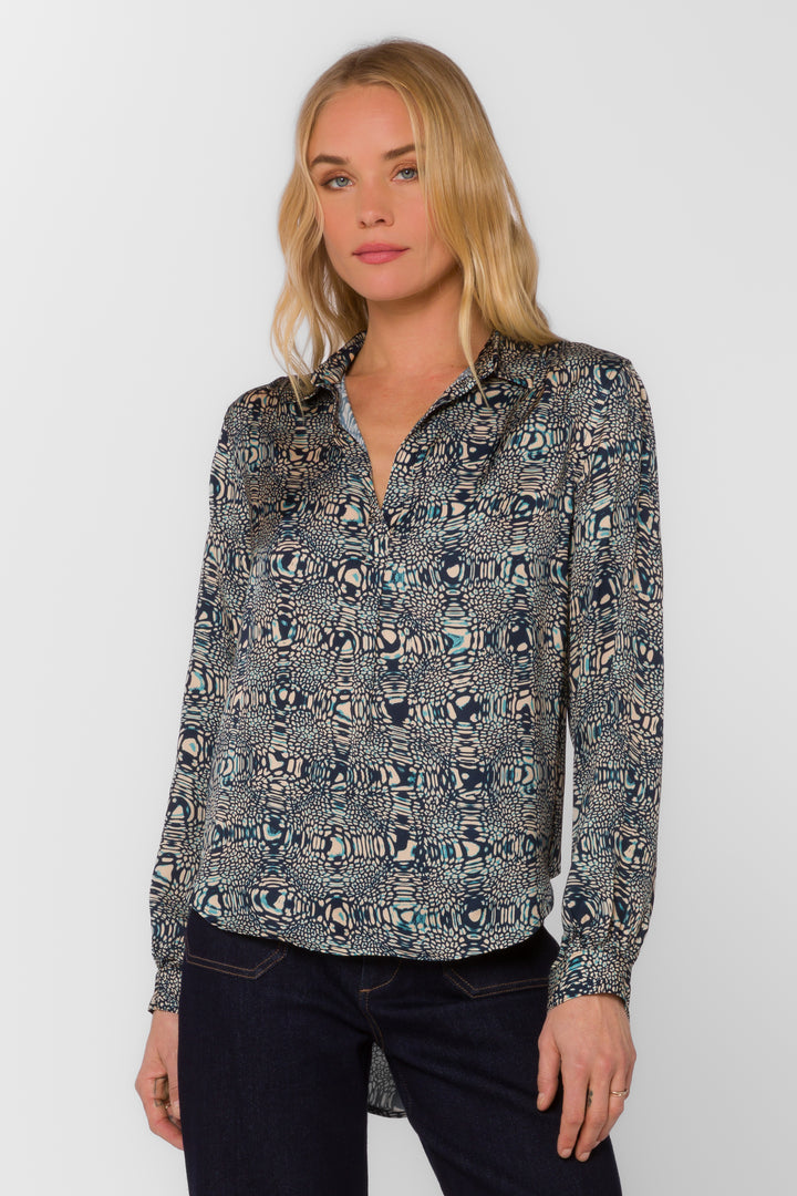Kenzie Navy Abstract Shirt