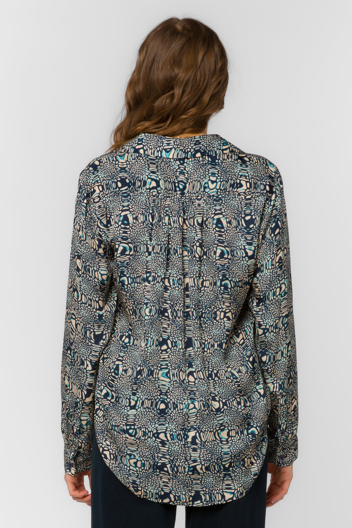 Kenzie Navy Abstract Shirt