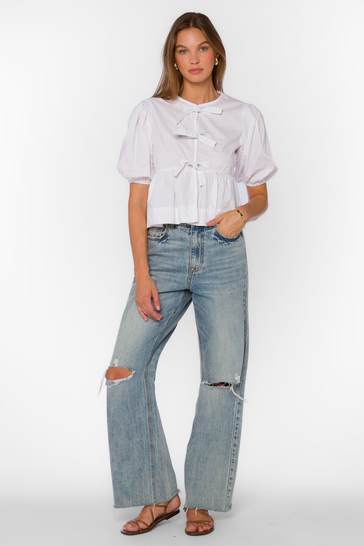 Lamont Optic White Top - Tops - Velvet Heart Clothing
