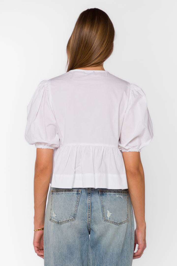 Lamont Optic White Top - Tops - Velvet Heart Clothing