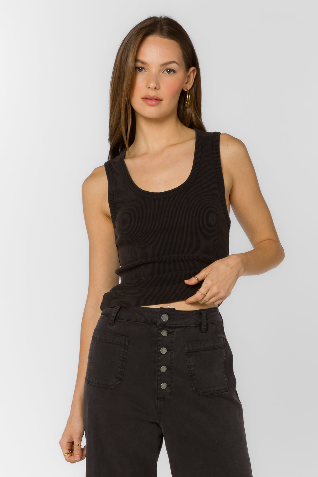 Larisa Black Tank - Tops - Velvet Heart Clothing