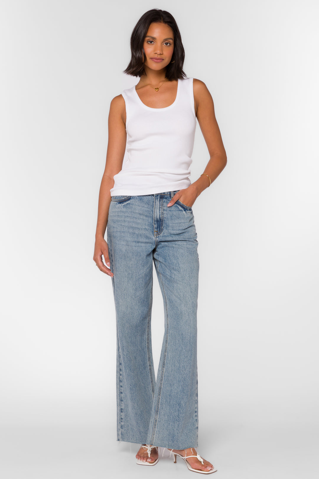 Larisa Optic White Tank