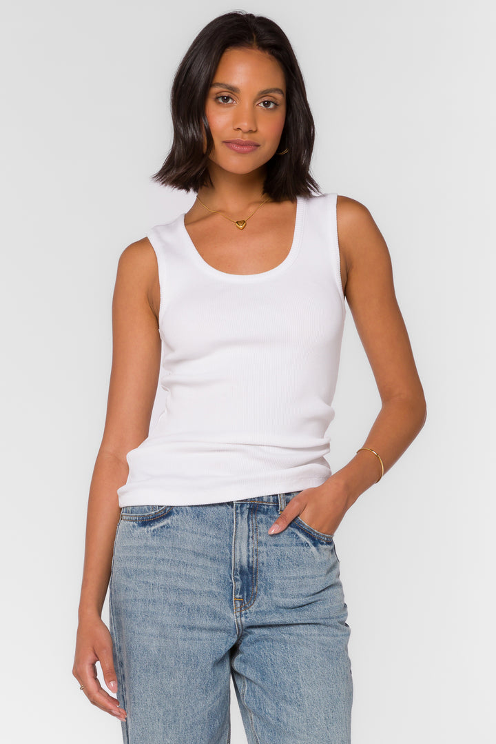 Larisa Optic White Tank