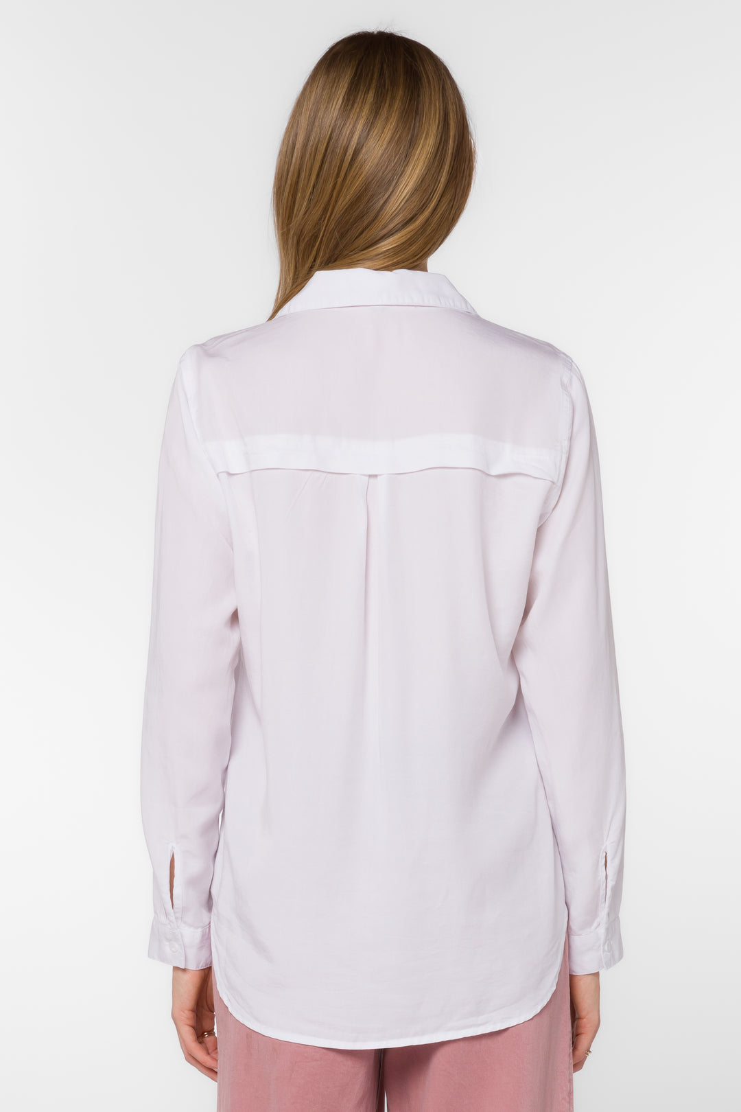 Leila Optic White Shirt - Tops - Velvet Heart Clothing