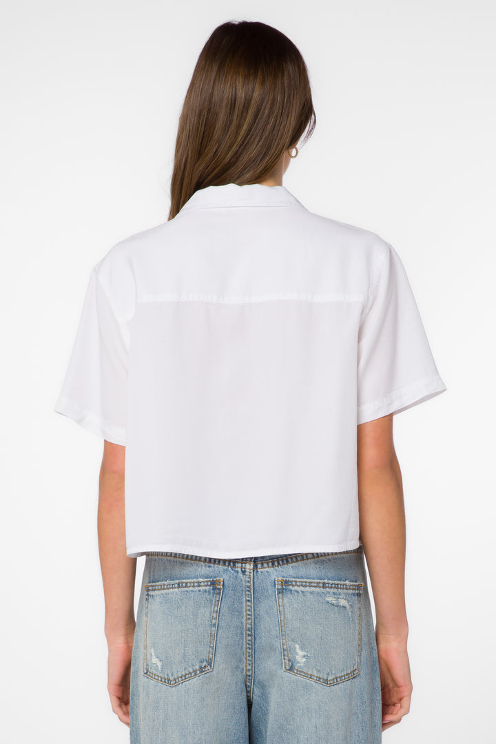 Lenora Optic White Shirt - Tops - Velvet Heart Clothing