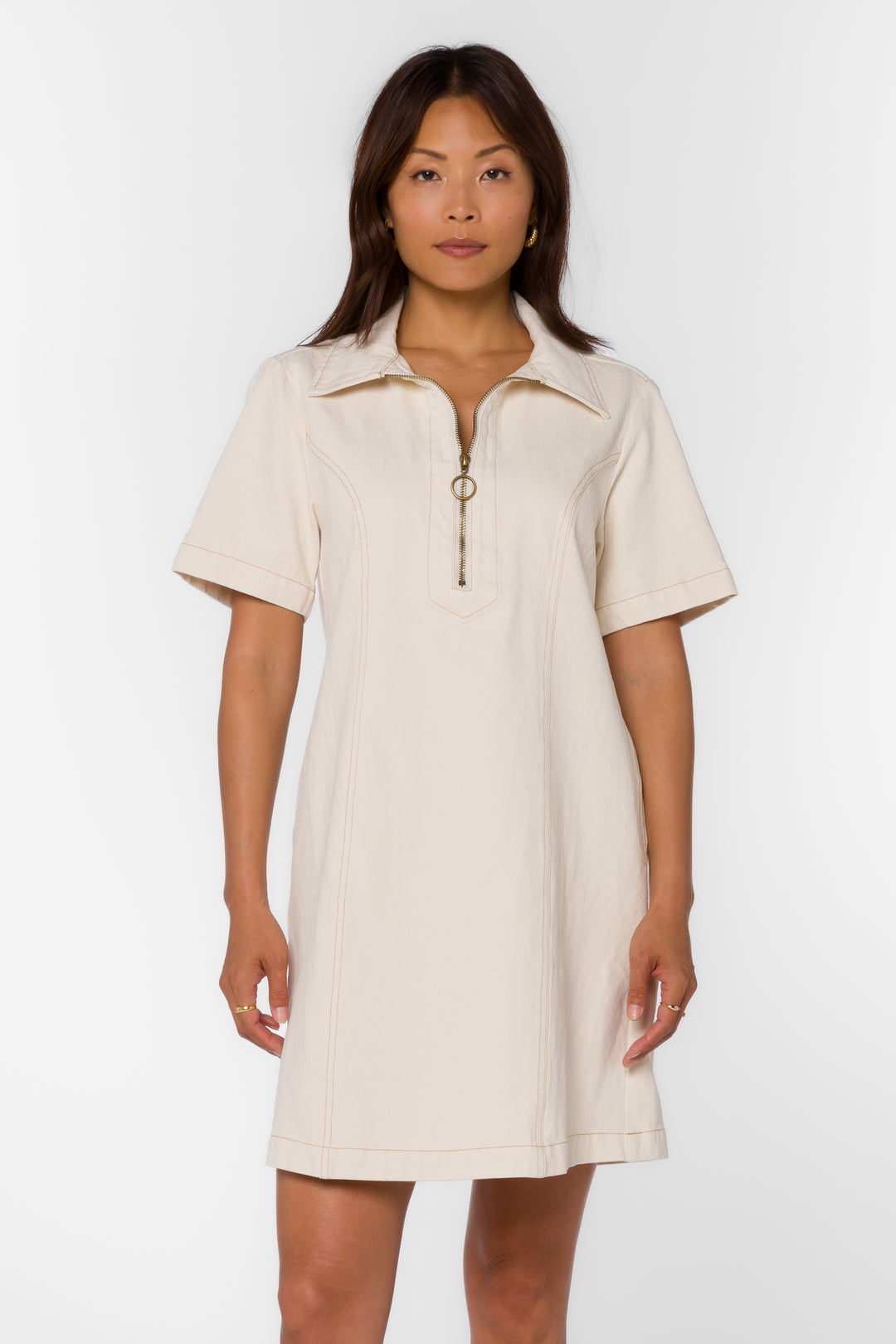 Lia Ecru Dress - Dresses - Velvet Heart Clothing