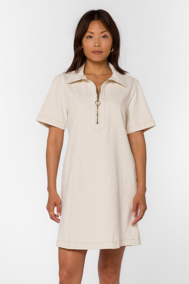 Lia Ecru Dress - Dresses - Velvet Heart Clothing