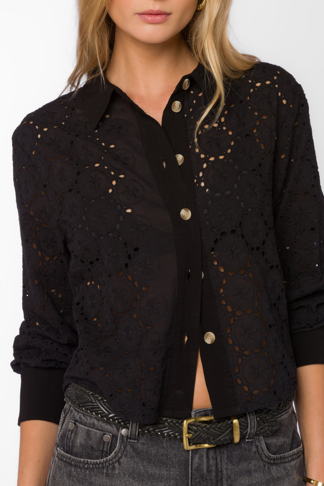 Lilith Black Shirt - Tops - Velvet Heart Clothing