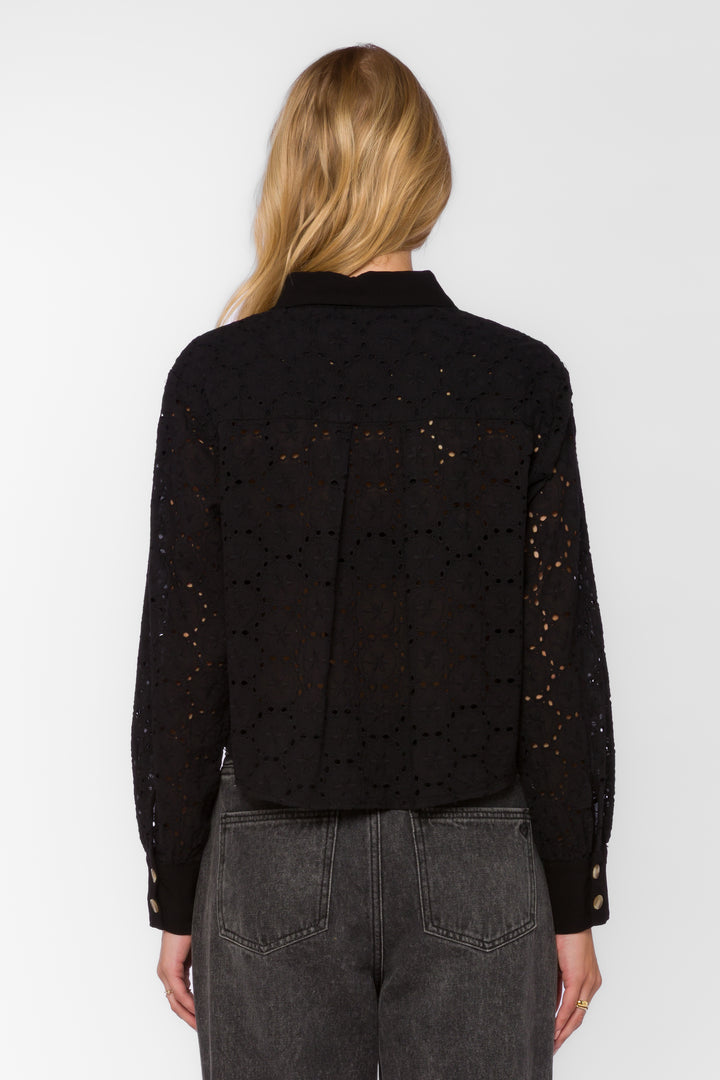Lilith Black Shirt - Tops - Velvet Heart Clothing