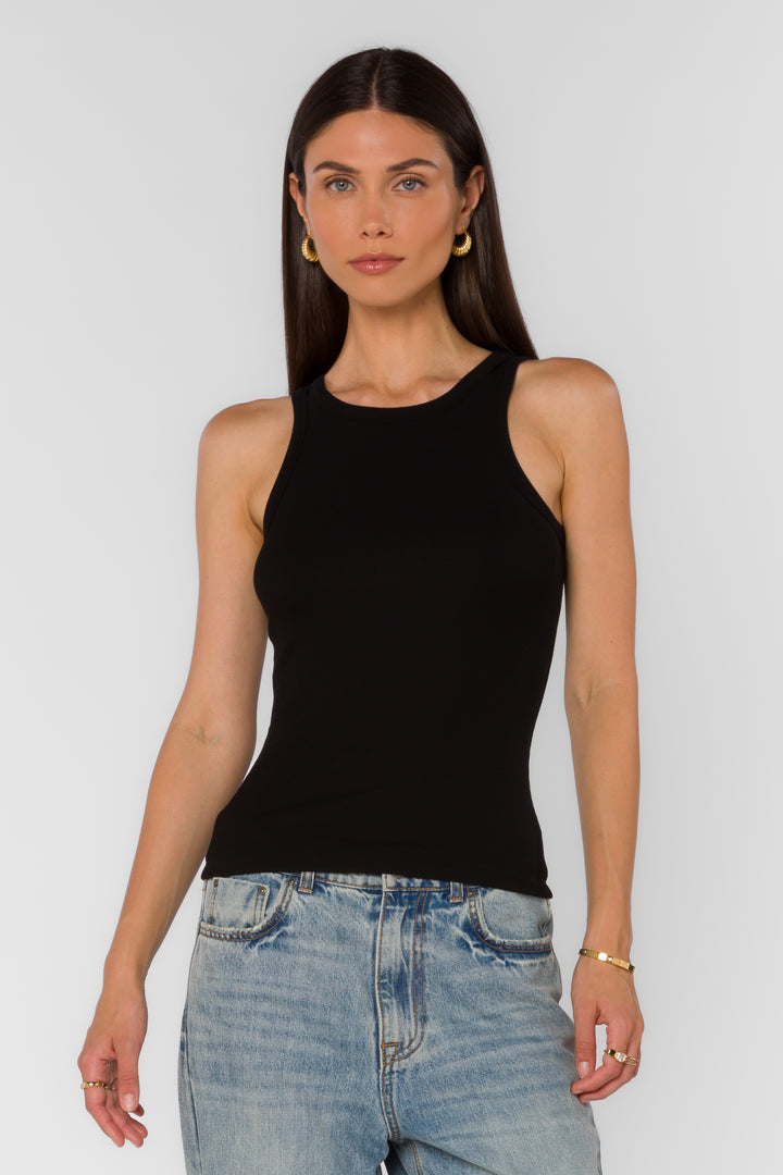 Lindy Black Tank - Tops - Velvet Heart Clothing