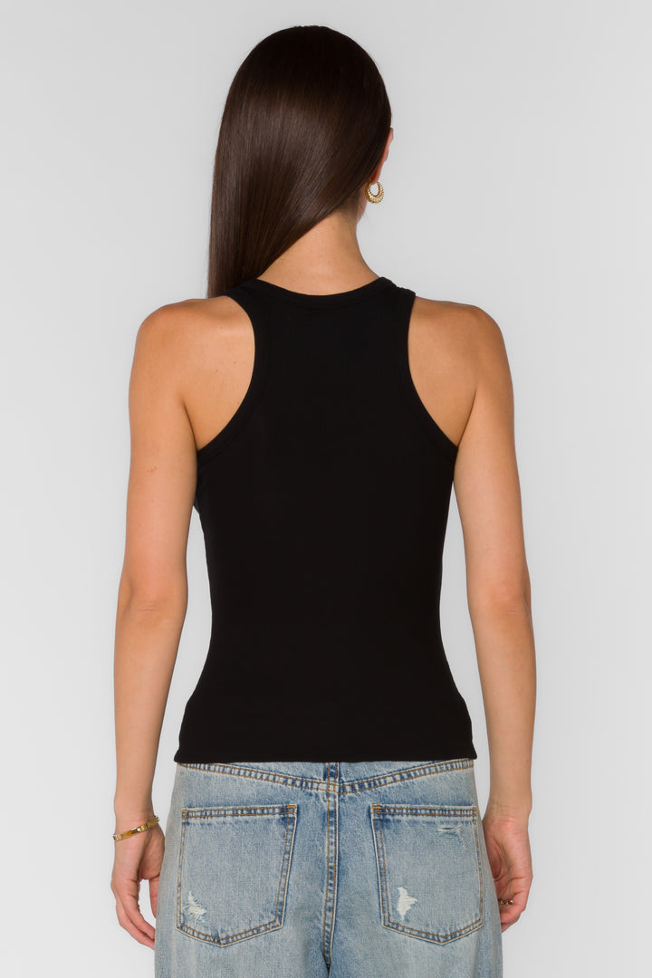 Lindy Black Tank - Tops - Velvet Heart Clothing