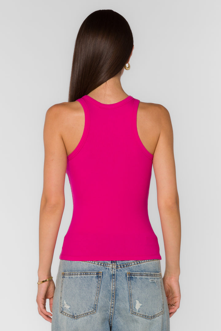 Lindy Fuchsia Flambe Tank - Tops - Velvet Heart Clothing