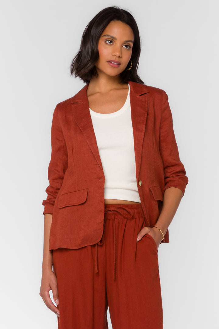 Loni Henna Brown Blazer