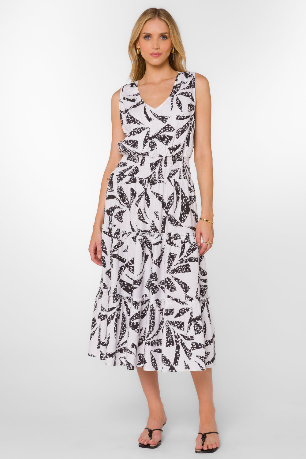 Lorenza Black White Dress - Dresses - Velvet Heart Clothing